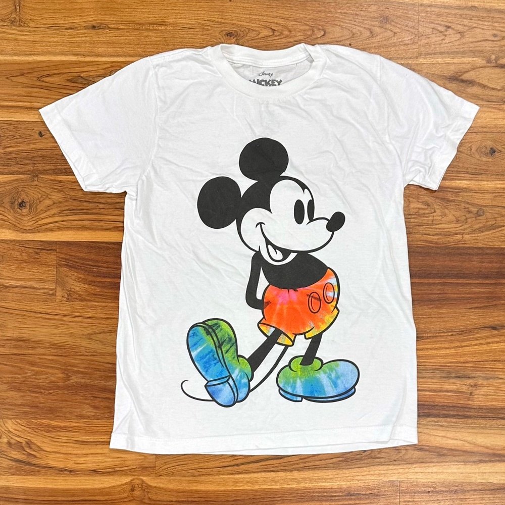 Kids Disney Mickey Mouse Tie Dye Mickey Tee Size Medium